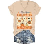 are You Fall-O-Ween Directions Shirt are You Fall O Ween Directions Maglietta per insegnante Halloween Ghost T-Shirt, Khaki-v, S