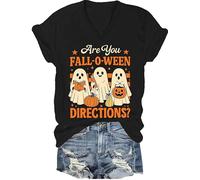are You Fall-O-Ween Directions Shirt are You Fall O Ween Directions Maglietta per insegnante Halloween Ghost T-Shirt, Nero-v, S