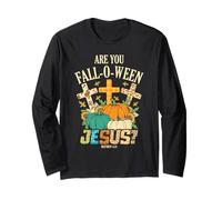 Are You Fall-O-Ween Gesù Divertente Zucca Cristiana Halloween Maglia a Manica