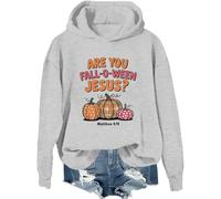 Are You Fall O Ween Jesus Felpa con cappuccio Are You Fall-O-Ween Gesù Camicia Christian Halloween zucca felpa, Grigio, 3XL