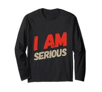 Are You Serious Funny Text Citazione Serious People I'm Serious Maglia a Manica