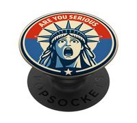 Are You Serious - Statua della Libertà - Donald Trump PopSockets PopGrip Adesivo