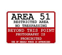 Area 51 No Trespassing Vintage Metal Sign Military Outdoor Public Street Caution Targa in latta per garage poster decorazione per esterni cortile 40,6 x 30,5 cm
