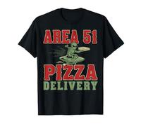 Area 51 Pizza Delivery Funny Alien Humor Maglietta
