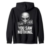 Area 51 Straniero classificato Non Hai Visto Nulla Felpa con Cappuccio