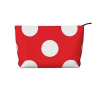 Area del cerchio rosso, Borsa per cosmetici in velluto a coste Borsa per il trucco Borsa da viaggio portatile