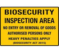 Area di ispezione di biosicurezza nessun ingresso 6 x 8 pollici dissolvenza segni resistenti per l'ufficio e la casa