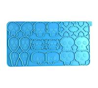 Area epossidica Stampo Assemblato Geometrico Del Cranio Orecchini Ciondolo Telefono Portachiavi Silicone Per Stampi In Resina Per Gioielli