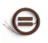 Area illumina Contatto Magnetico a Scomparsa per Porte e Finestre, Bianco o Marrone, Termoplastico, 53mm, Cavo 1,2m (Marrone)