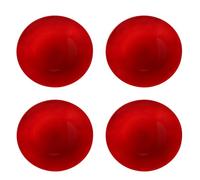 Area illumina Sottopiatto Elegante, 33 cm, Set da 4 o 6 Pezzi, Rosso o Oro Lucido, ideale per matrimoni, Natale e altre ricorrenze (4, Rosso)