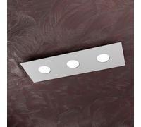 Plafoniera Moderna Rettangolare Area Metallo Grigio Metallo 3 Luci Gx53 [EEK: A++]