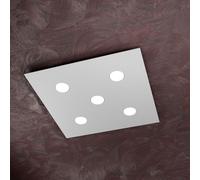 Plafoniera Moderna Area Metallo Grigio 5 Luci Gx53