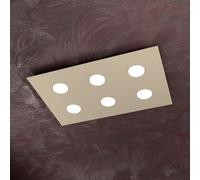 Plafoniera Moderna Area Metallo Sabbia 6 Luci Gx53