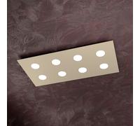 Plafoniera Moderna Area Metallo Sabbia Metallo 8 Luci Gx53