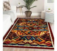 Area Tappeti 180x240 for soggiorno astratto geometrico Machine lavabile antiscivolo Tappeto Soft Tappetino camera da letto pranzo ufficio Colorful Stained Glass Mosaic Print Floor Decor