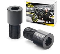 Area1 Adattatore per specchietto retrovisore per manubrio M8 per moto con filettatura M16 nel tubo del manubrio