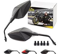 Area1 Coppia di specchietti retrovisori di alta qualità, omologati per M10 destra e sinistra, compatibile con MT03 MT07 MT09 MT10 MT125 Tracer XT 1200 Tenere FZ6 FZ8 FZ1 XJ6SP Vmax Xmax Nmax
