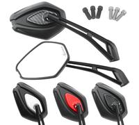 Area1 Coppia di specchietti retrovisori universali per moto, omologati, 2 x filettatura M10 + adattatore sinistro, adatti a Duke, Super-Duke 390, 790, SMC/R, Z900, Z750, Z650