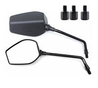 Area1 Coppia Specchietti Retrovisori Universali di Ricambio per Scooter - Omologati E, Filettatura M8/M10 Destra con Adattatori, Compatibili con Race GT50, TPH, Zip, Runner, NRG, Speedfight, Jetforce