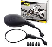 Area1 Coppia Specchietti Retrovisori Universali per Scooter - Omologati E, Filettatura M8/M10 Destra con Adattatori, Compatibili con Race GT50, TPH, Runner, NRG, Liberty, Speedfight, Jetforce, Agility