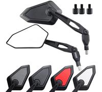 Area1 Coppia Specchietti Retrovisori Universali per Scooter Omologati E - Filettatura M8/M10 Destra e Sinistra, Look Carbonio, Compatibili con Race GT50, TPH, Runner, NRG, Zip, Speedfight, Jetforce