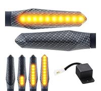 Area1 Frecce LED Moto Omologate E in Carbon Look con Effetto Scorrimento, Set 2 Pezzi M8 + Relè LED - Compatibili con KTM Duke/SMC-R, MT-07, MT-09, MT-125, Z900, Z650, Z500, Z125, CMX