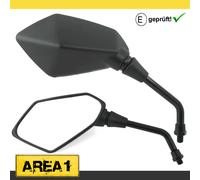 Area1 Set Specchietti Retrovisori M8+M10, Omologati E - Compitbil con Motorroller (V32)