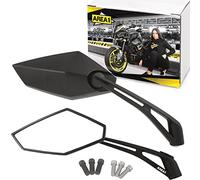 Area1 Set di specchietti di ricambio universali per moto e scooter, con marchio di omologazione (EGT).