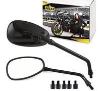 Area1 Set di specchietti per moto/Marchio di Omologazione E / 2xM10 destro, 2xM8 destro, 1xM10 sinistro, 1xM8 sinistro/adatto per Scarabeo 125 200 250 / Arrecife, Atlantic 500 (V51)