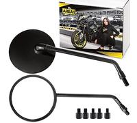 Area1 Set di specchietti per moto/Marchio di Omologazione E / 2xM10 destro, 2xM8 destro, 1xM10 sinistro, 1xM8 sinistro/adatto per Monster 620 IE 600, Dark City, 750, 900 (V50)