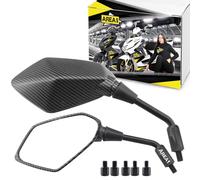 Area1 Set di specchietti per moto/Marchio di Omologazione E / 2xM10 destro, 2xM8 destro, 1xM10 sinistro, 1xM8 sinistro/adatto per Beverly Sport Touring 350 I.E. (V69)