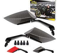 Area1 Set di specchietti per moto/Marchio di Omologazione E / 2xM10 destro, 2xM8 destro, 1xM10 sinistro, 1xM8 sinistro/adatto per Hypermotard 796, 821, 939, 939SP, 950, 1100 (V30)