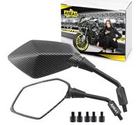 Area1 Set di specchietti per moto/Marchio di Omologazione E / 2xM10 destro, 2xM8 destro, 1xM10 sinistro, 1xM8 sinistro/adatto per ER-6N 650 (2005-2016) ER-5 Twister (V69)