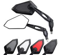 Area1 Specchietti Specchietto Moto Omologato Universali Retrovisori per Moto Omologati (2xM10 filetto destro) compatibili con