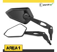 Area1 Specchio Retrovisore Set Per GP1 50 125 250 PREDATOR FURAX RECORD (V39)