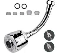 Areatore Rubinetto Cucina con 2 Modalità 17cm, Rompigetto Rubinetto Cucina 360° Gradi, Doccetta per Lavandino, Prolunga Rubinetto Cucina Con Risparmio Idrico E Filtro (17cm, 2 Modalità)
