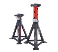AREBOS 2X Cavalletti Auto | 3 tonnellate | Altezza Regolabile 299-442 mm | Set 2 cavalletti per auto con perno di sicurezza e cuscinetti in gomma | cavalletto auto portata 3 t | altezza 299-442 mm