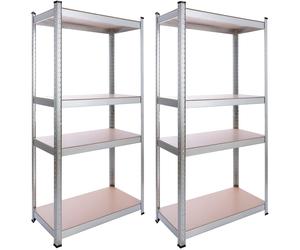 AREBOS 2x Scaffale Resistente Scaffalature Da Officina Scaffalature Per Cantina