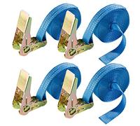 Arebos 4 x cinghia tracolla cinghie | cinghie a cricchetto | 1 pezzo rigide 6 mx25 mm | 800daN | 800 kg