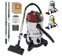 AREBOS Aspirapolvere industriale 1300 W secco e umido 30 L | Bidone aspiratutto e aspiracenere | Per polvere, liquidi e pulizia auto | Rosso