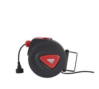 Arebos Avvolgicavo automatico | Montaggio a parete | Orientabile lateralmente a 180° | Materiale di montaggio incluso | 10 m + 1,5 m Aria Compressa con Tubo