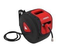 Arebos Avvolgitubo pneumatico | Avvolgitubo automatico | montaggio a parete | attacco rapido da 1/4" | resistente ai raggi UV | orientabile di 180° | con supporto di montaggio | 30 m