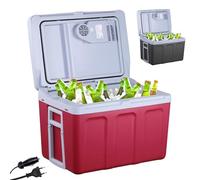 AREBOS Borsa frigo da 40 Litri | per Raffreddare e Mantenere al Caldo | Mini Frigo per Auto, Camion, Barca e Camper | con modalità Eco |12/230 V e Presa | Frigoriferi Portatile Elettrico | Rosso