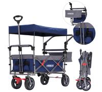 AREBOS Carrello mano Premium con tetto Carrello trasporto Carrello porta atrezzi