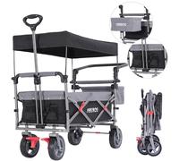 AREBOS Carrello mano Premium con tetto Carrello trasporto Carrello porta atrezzi
