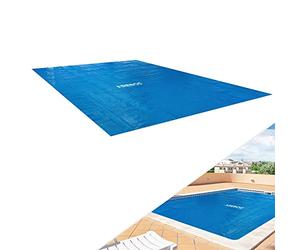 Arebos Copertura Solare per Piscina | Copertura Solare Quadrata Ø 3 x 2 m Blu | 120 µm | Riscaldamento della Piscina per Il Riscaldamento dell'Acqua | Telone Termico