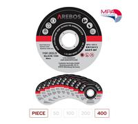 AREBOS Dischi da taglio 115 mm x 1,2 mm 400 dischi flessibili in acciaio inox