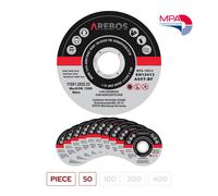 AREBOS Dischi da taglio 115 mm x 1,2 mm 50 dischi flessibili in acciaio inox