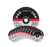 AREBOS Dischi Taglio 115mm 125mm 180mm 230mm Dischi flessibili in metallo INOX