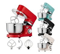 Arebos Impastatrice planetaria 1500 W | 2 ciotole 4,5+5,5 L | rossa | Robot da cucina impastatore planetario multifunzione 1500 W | 2 ciotole 4,5 L + 5,5 L | 6 velocità con impulso | rosso